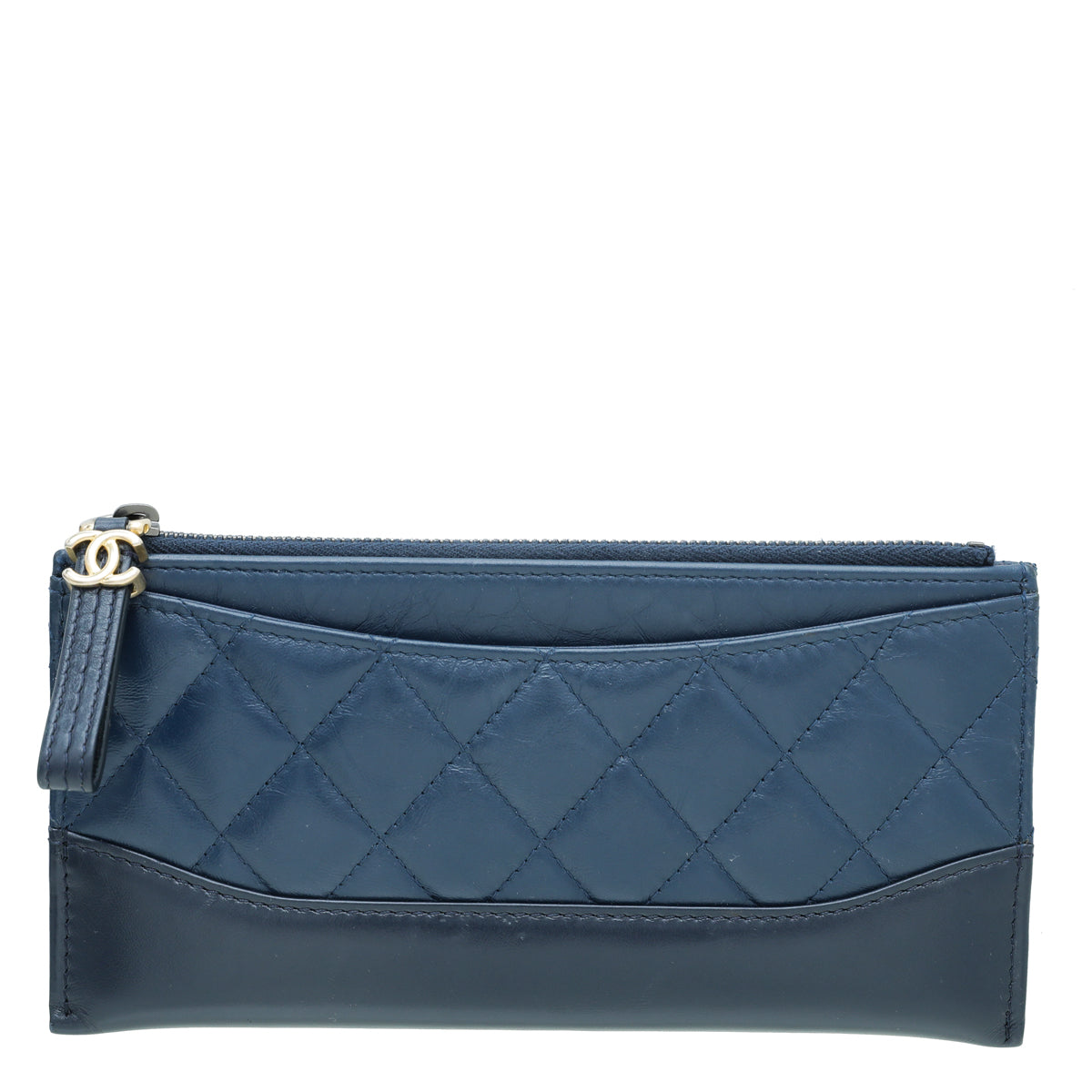 Chanel Navy Blue Gabrielle Zip Pouch-Chanel-THE CLOSET
