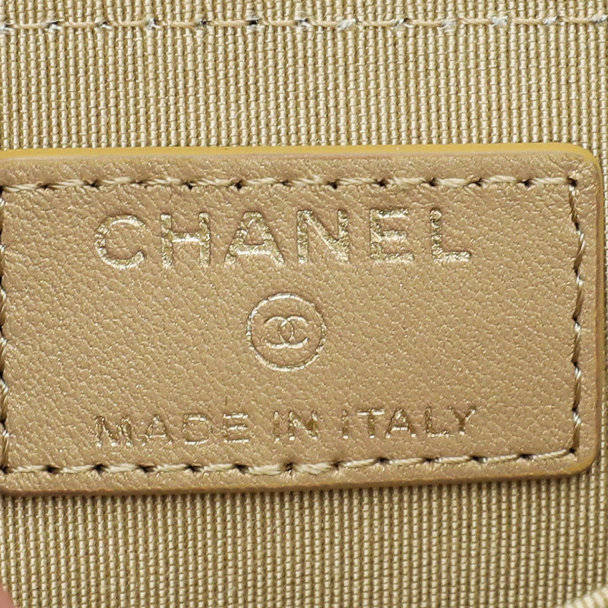 Chanel Metallic Golden/Beige Classic Zipped Coin Purse