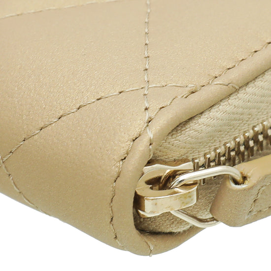 Chanel Beige Classic Zipped Coin Purse – The Closet
