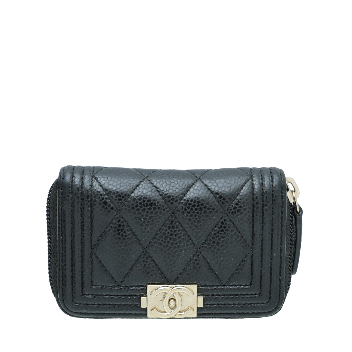 Chanel Black Le Boy Zipped Coin Purse-Chanel-THE CLOSET