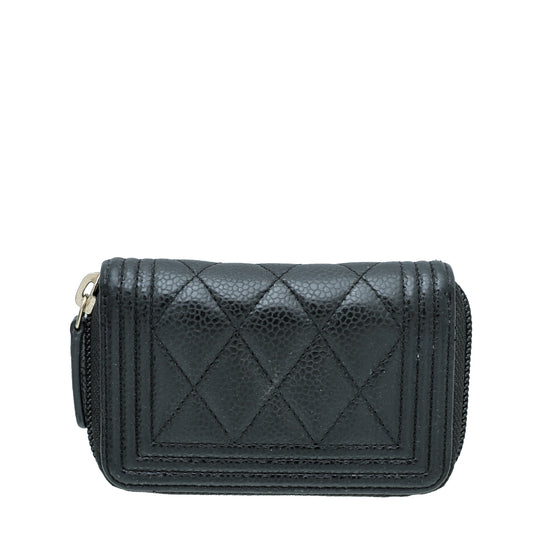 Chanel Black Le Boy Zipped Coin Purse