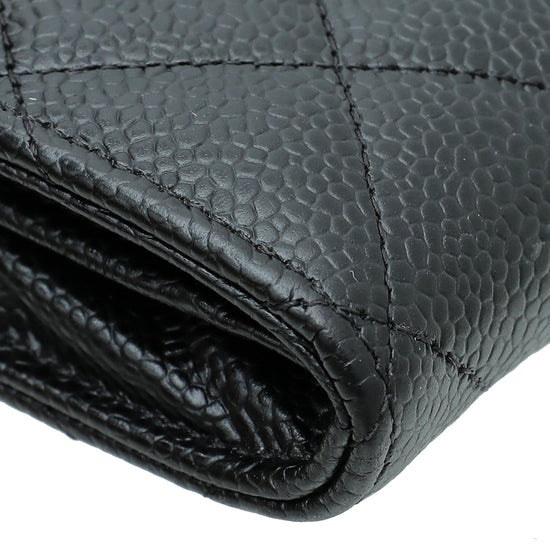 Chanel Black L-Gusset Flap Wallet – THE CLOSET