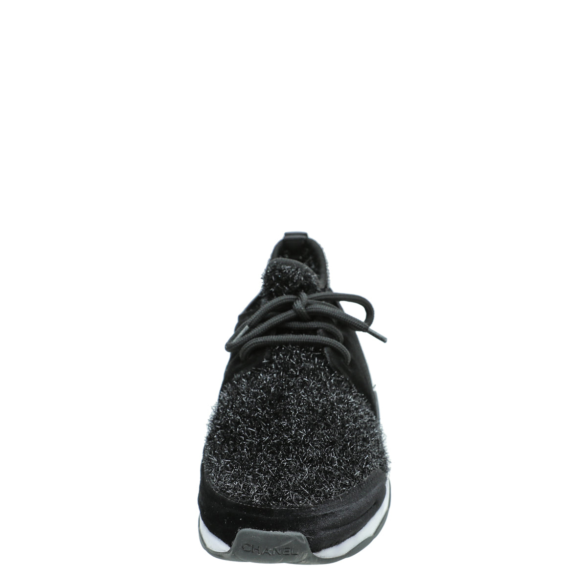 Chanel Black Knit Sock Sparkle Weekend Trainer Sneaker 40-Chanel-THE CLOSET
