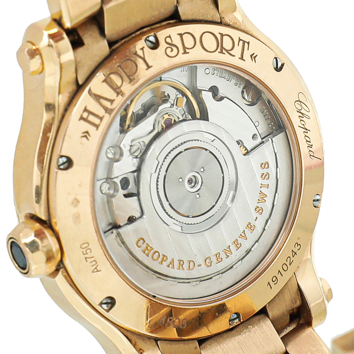 Chopard 18K Yellow Gold Diamond "Happy Sport" Automatic 36mm Watch