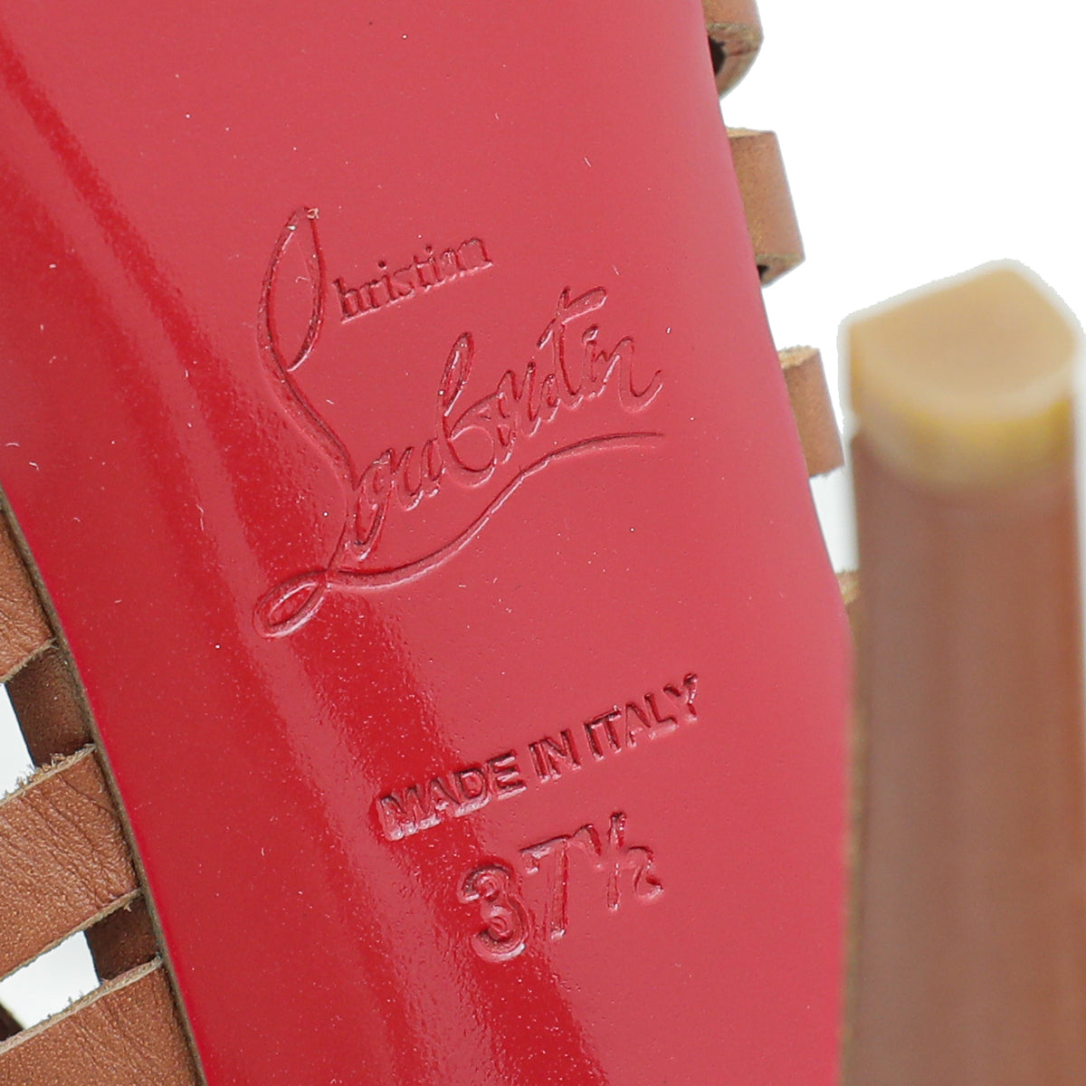 Christian Louboutin Brown Buchon 120 Slingback 37.5-Christian Louboutin-THE CLOSET