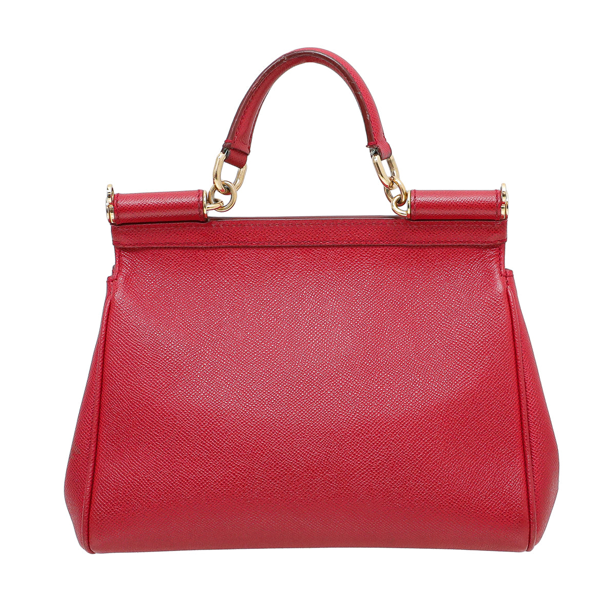 Dolce & Gabbana Red Dauphine Sicily Medium Bag-Dolce & Gabbana-THE CLOSET