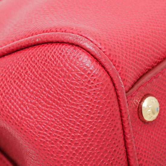 Dolce & Gabbana Red Dauphine Sicily Medium Bag