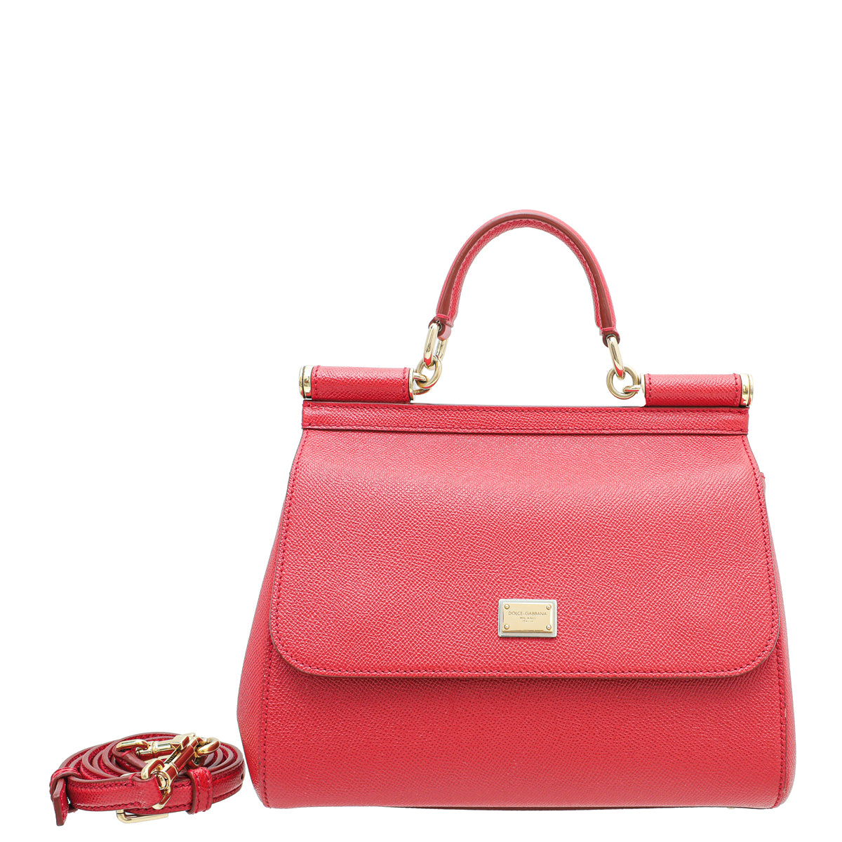 Dolce & Gabbana Red Sicily Medium Bag-Dolce & Gabbana-THE CLOSET