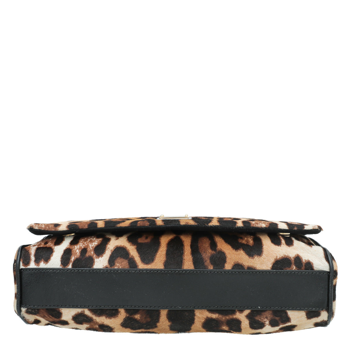 Dolce & Gabbana Brown Leopard Calf Hair Miss Charles Bag