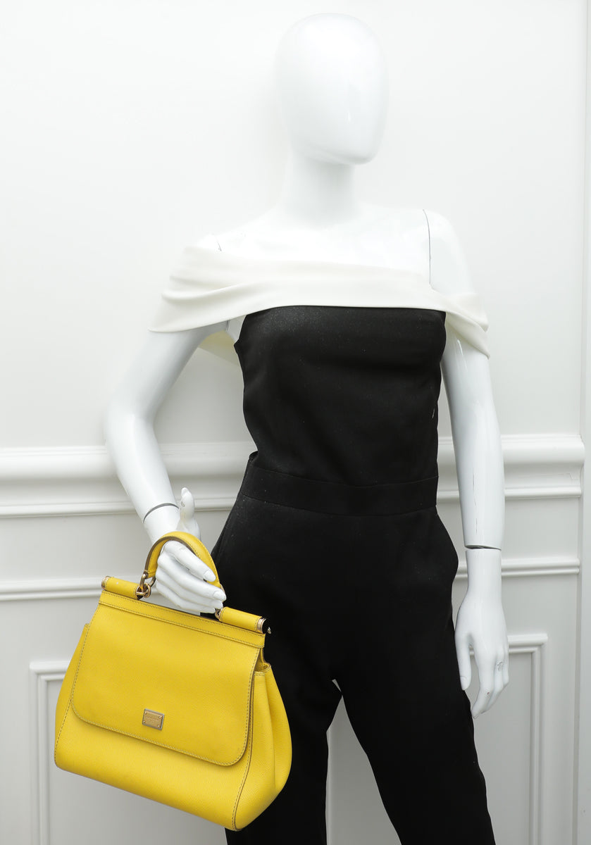 Dolce & Gabbana Yellow Sicily Medium Bag – The Closet