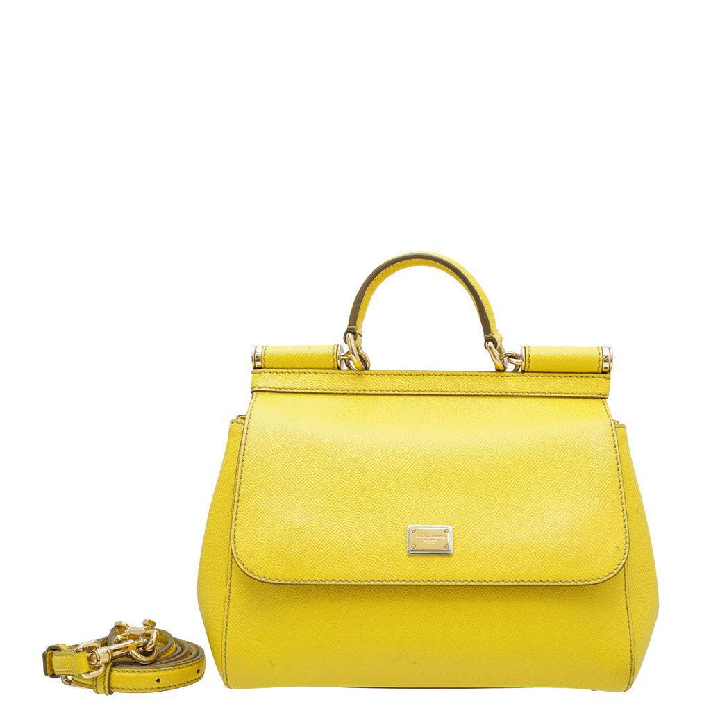 Dolce & Gabbana Mini 'sicily' Tote in Yellow