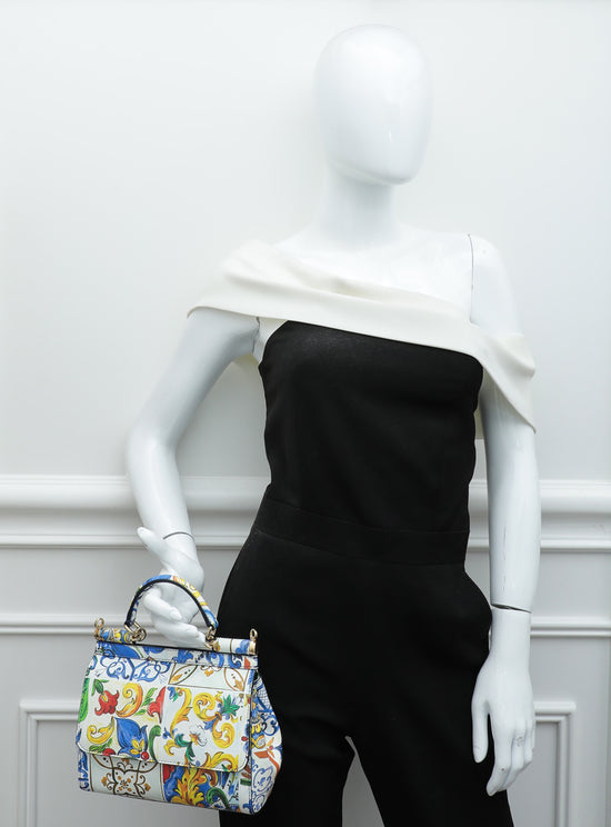 Dolce & Gabbana Multicolor Sicily Printed Small Bag
