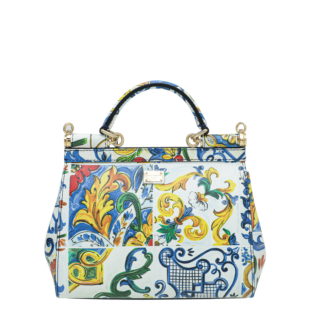 Dolce & Gabbana Multicolor Sicily Printed Small Bag