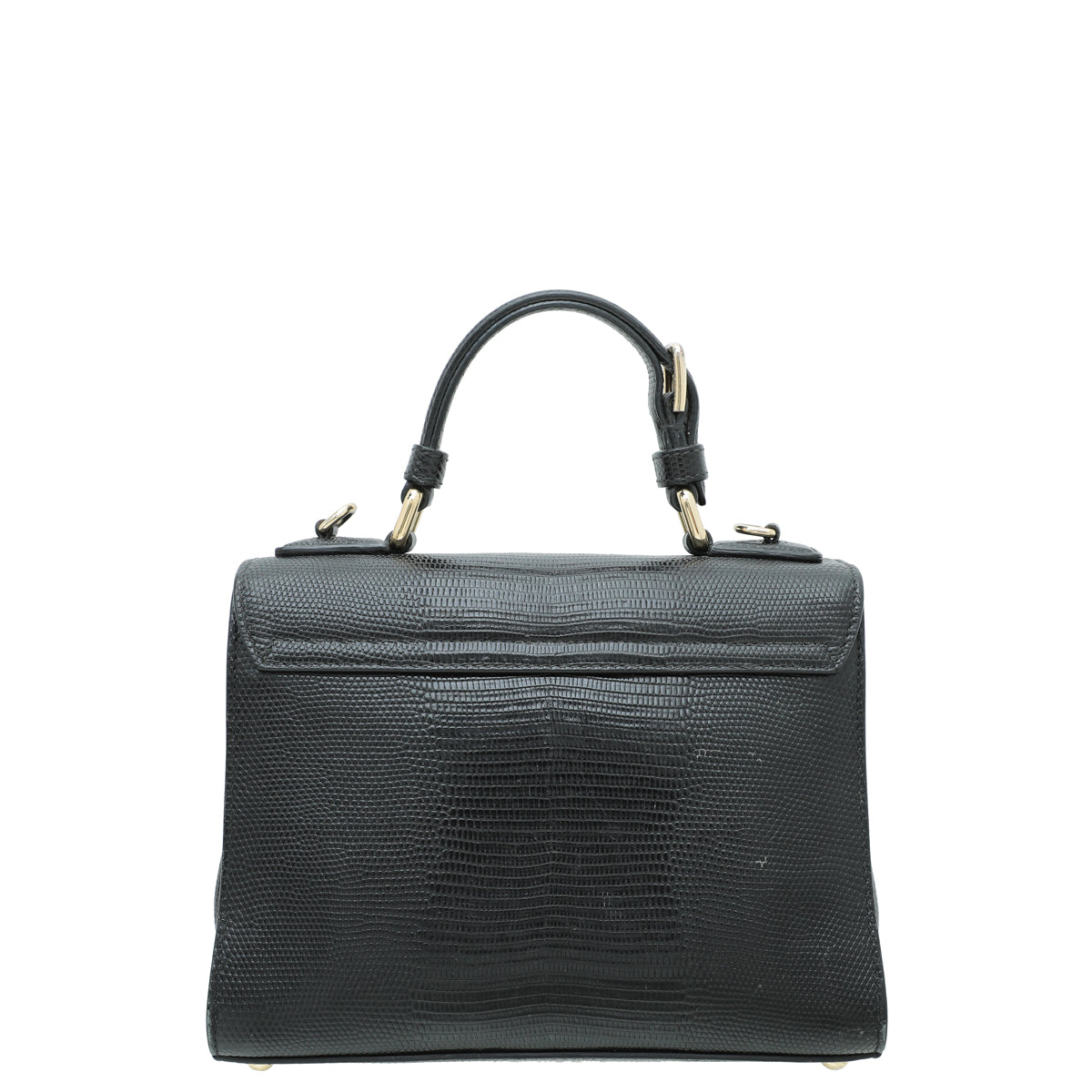 Dolce & Gabbana Black Iguana Print Miss Monica Small Bag-Dolce & Gabbana-THE CLOSET