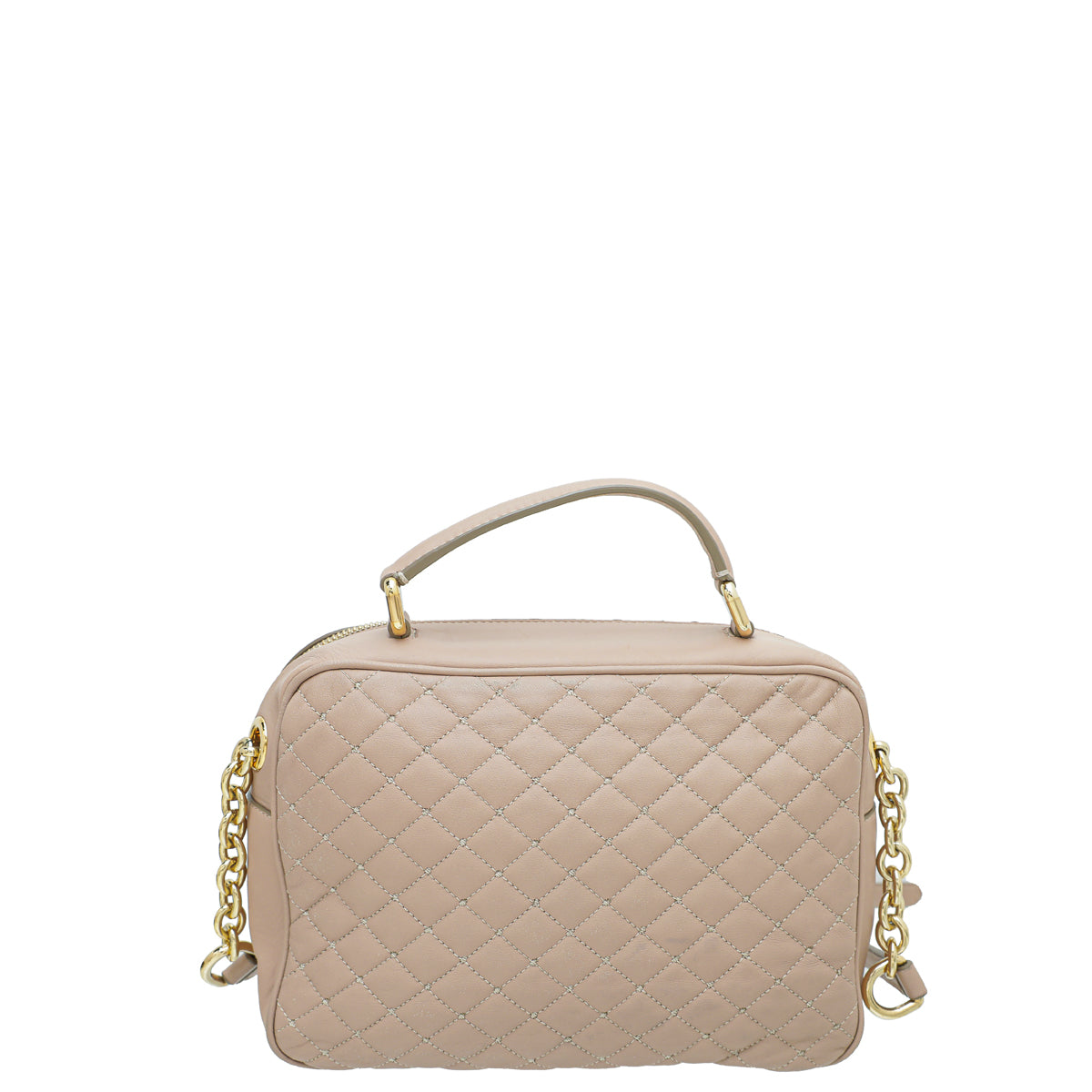 Dolce & Gabbana Nude Quilted Top Handle Camera Bag-Dolce & Gabbana-THE CLOSET