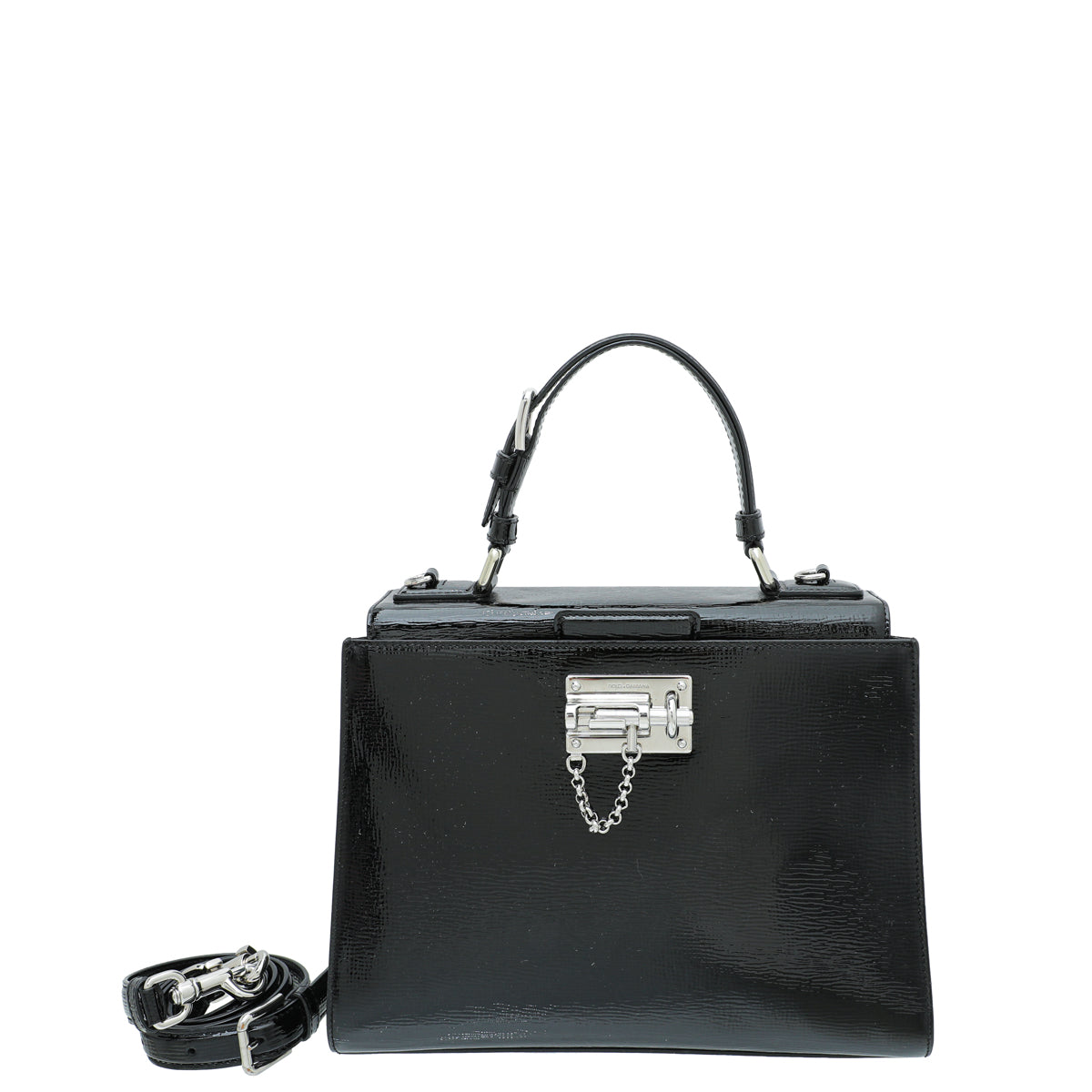 Dolce & Gabbana Black Miss Monica Medium Top Handle Bag-Dolce & Gabbana-THE CLOSET