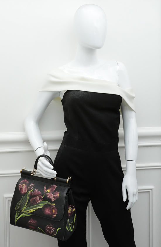 Dolce & Gabbana Women Medium Sicily Puppet Print Dauphine Bag