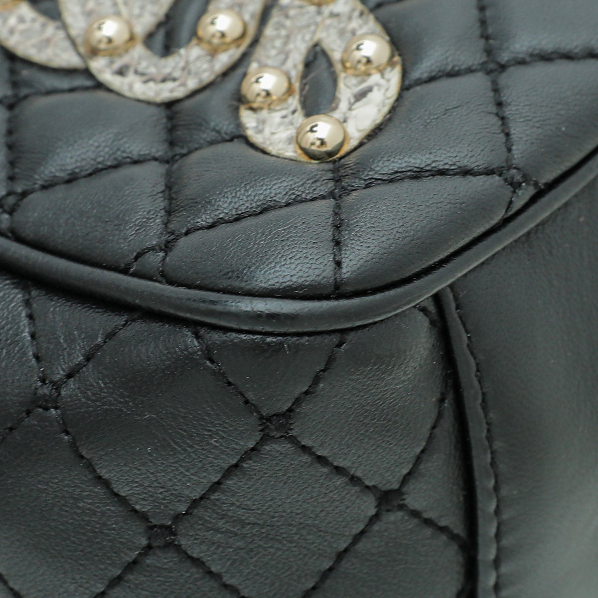 Dolce & Gabbana Black Lucia Quilted Embellished Chain Bag