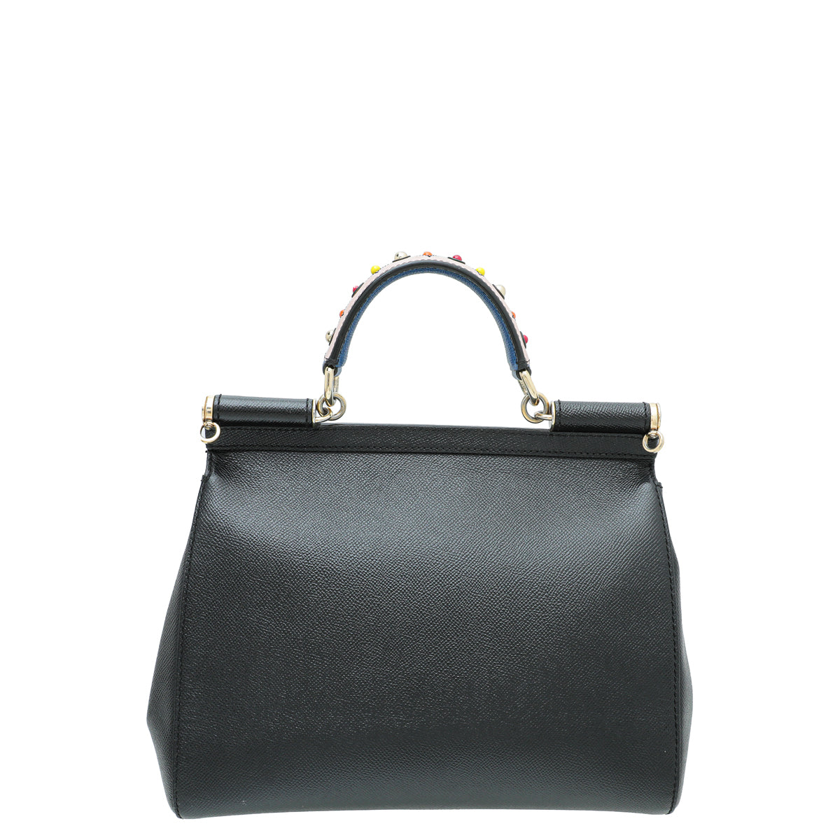 Dolce & Gabbana Black Dauphine Sicily Medium Bag-Dolce & Gabbana-THE CLOSET