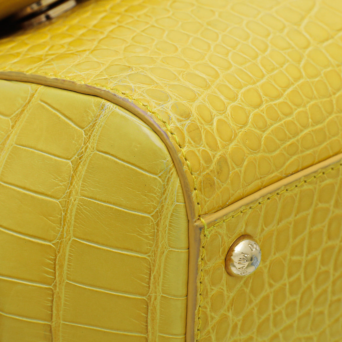 Dolce & Gabbana Yellow Crocodile Sicily Medium Bag