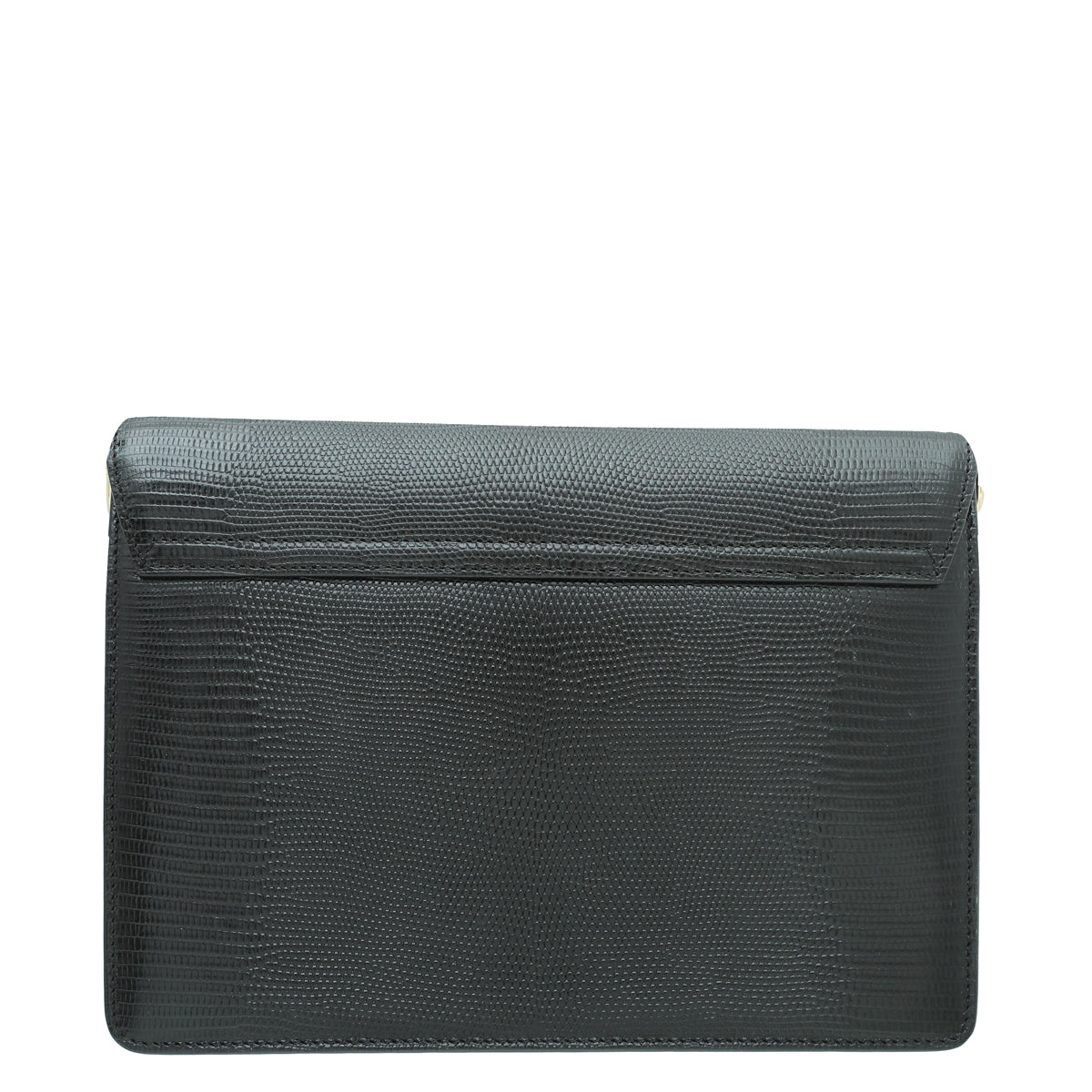 Dolce & Gabbana Black Iguana Print Lucia Flap Bag-Dolce & Gabbana-THE CLOSET