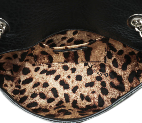 DOLCE & GABBANA DG Girls Leopard-Print Chain Shoulder Bag