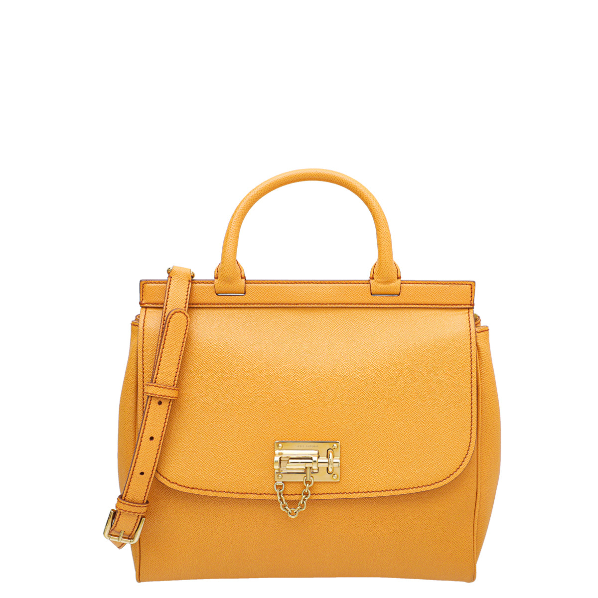 Dolce & Gabbana Mustard Dauphine Monica Large Bag-Dolce & Gabbana-THE CLOSET