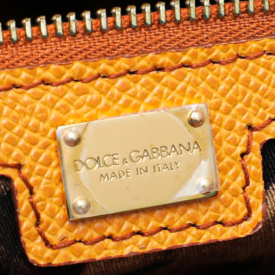 Dolce & Gabbana Mustard Dauphine Monica Large Bag