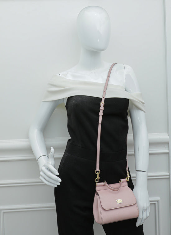Dolce & Gabbana Light Pink Dauphine Sicily Micro Bag – The Closet