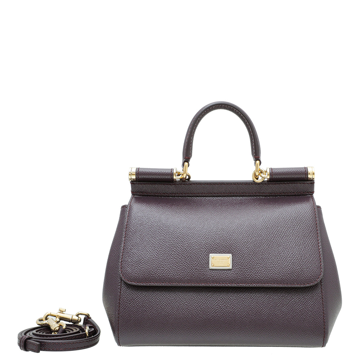 Dolce & Gabbana Aubergine Sicily Small Bag-Dolce & Gabbana-THE CLOSET