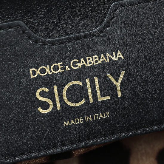 Dolce & Gabbana Black Quilted Sicily Medium Bag