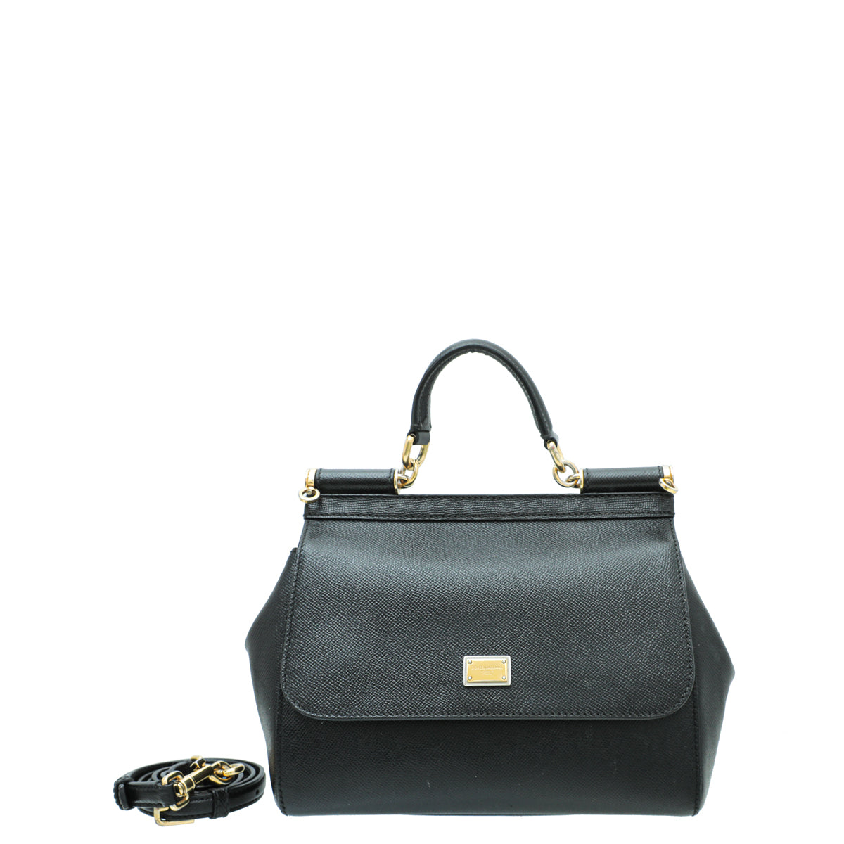 Dolce & Gabbana Black Dauphine Sicily Medium Bag-Chanel-THE CLOSET