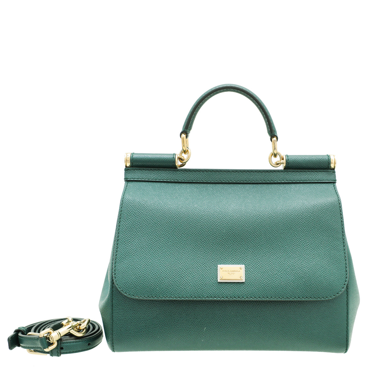Dolce & Gabbana Forest Green Sicily Medium Bag-Dolce & Gabbana-THE CLOSET