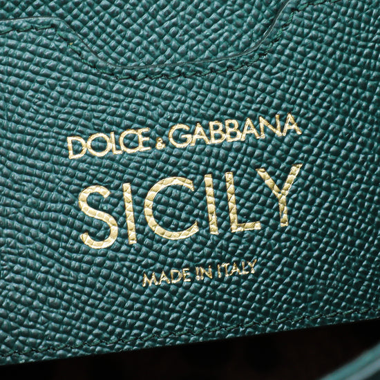 Dolce & Gabbana Forest Green Sicily Medium Bag