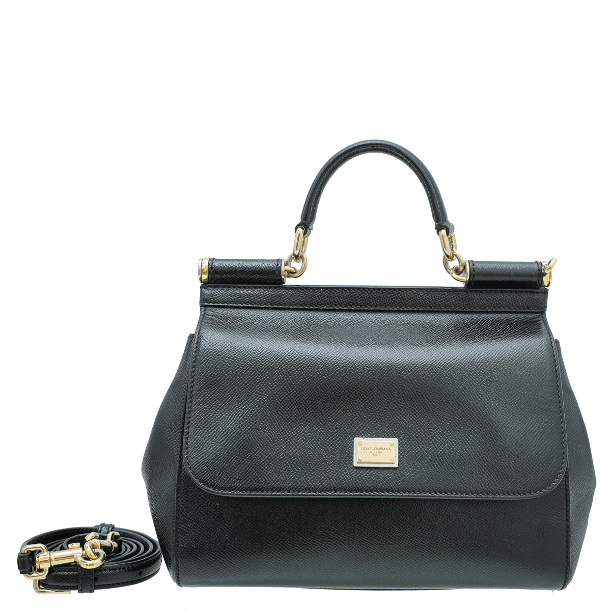 Dolce & Gabbana Black Sicily Medium Bag-Dolce & Gabbana-THE CLOSET