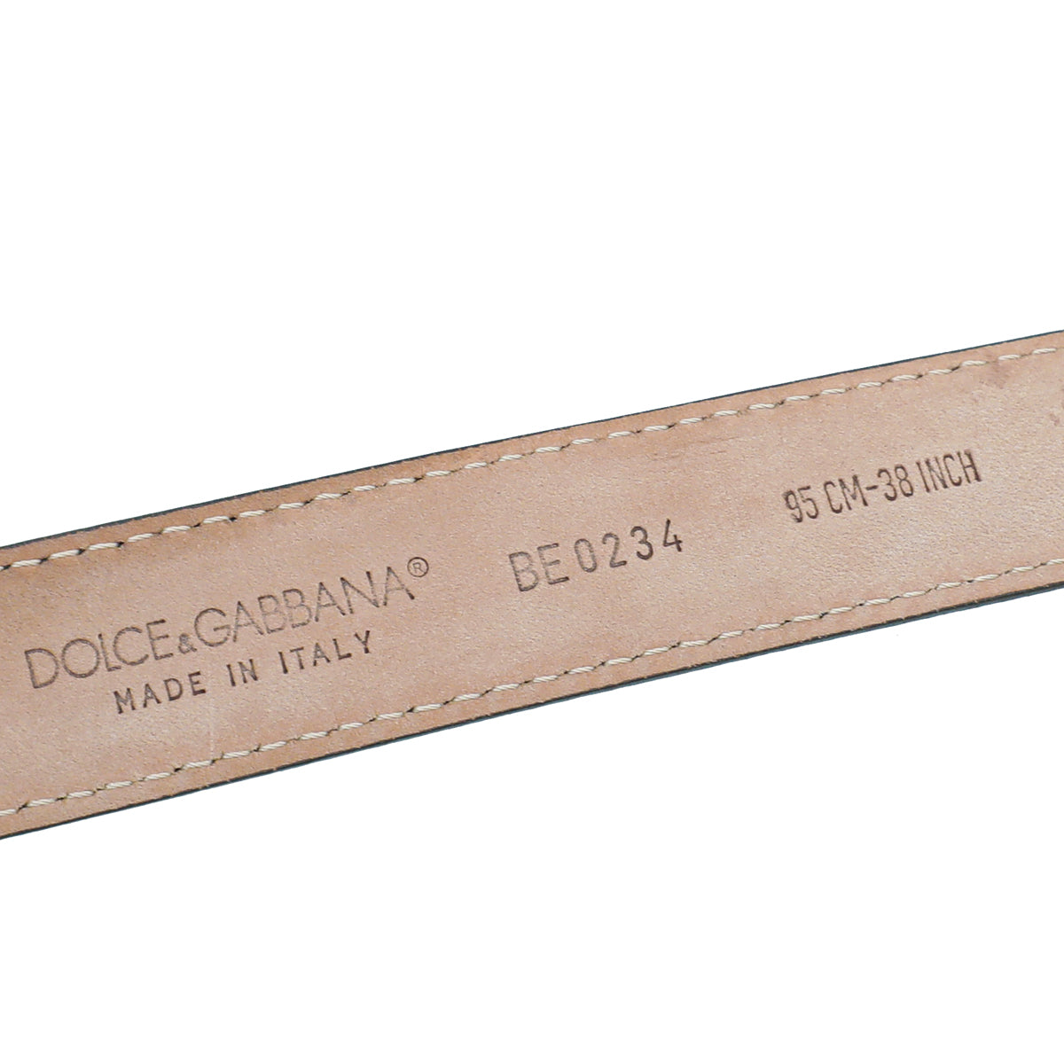 Dolce & Gabbana Black Logo Plaque 25mm Belt 38