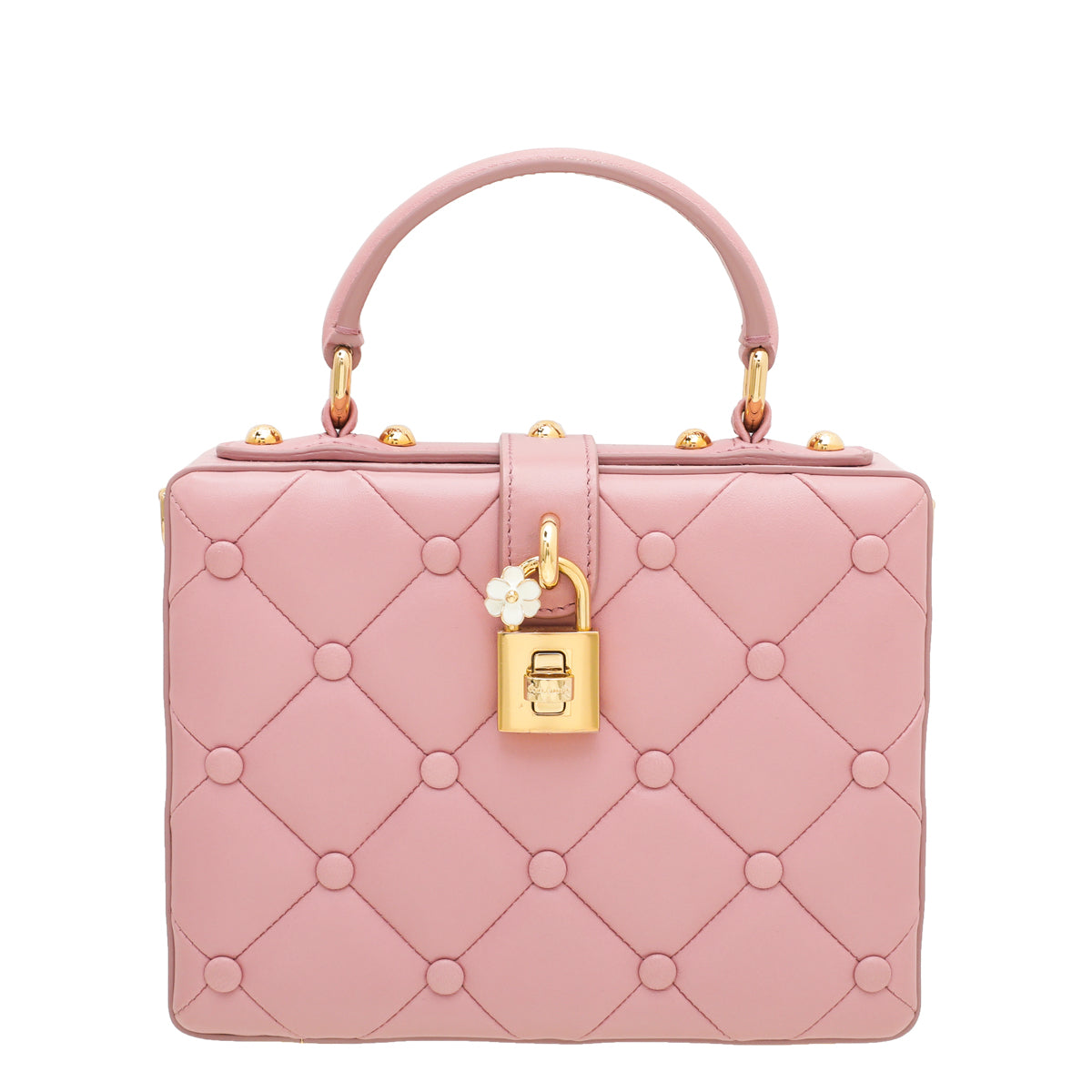 Dolce & Gabbana Pink Quilted Dolce Box Bag