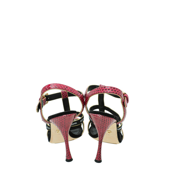 Dolce & Gabbana Red Ayers Slide Sandal 38.5