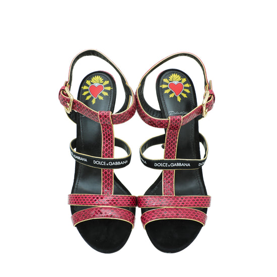 Dolce & Gabbana Red Ayers Slide Sandal 38.5