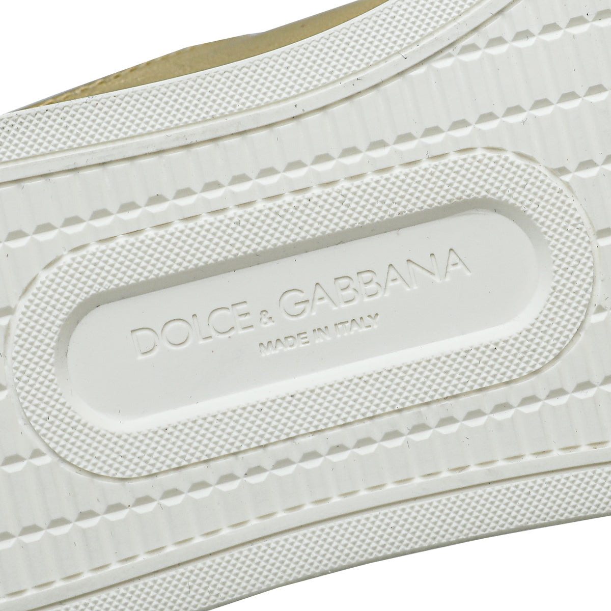 Dolce & Gabbana Metallic Gold Classic Logo Sneakers 7.5