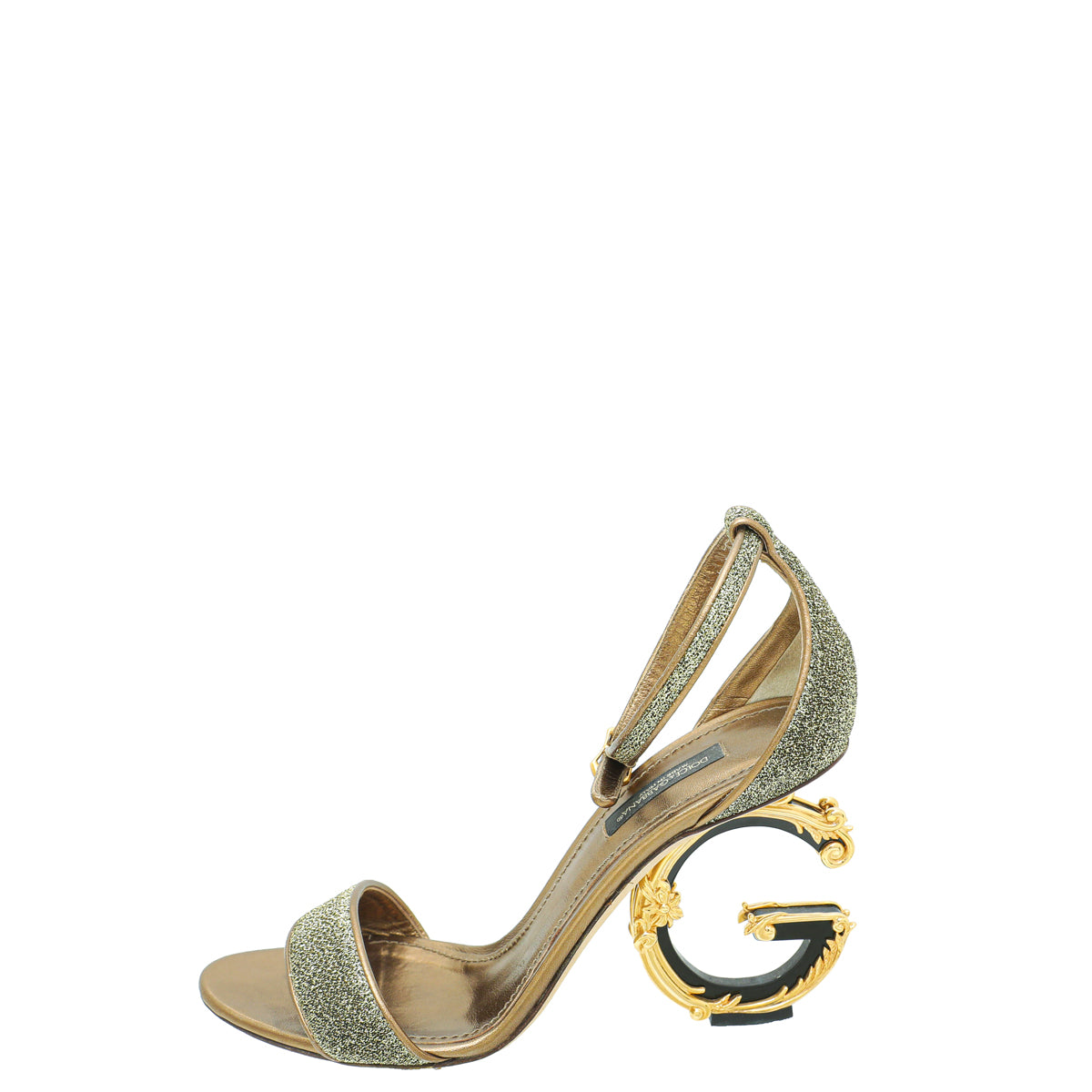 Dolce & Gabbana Bronze DG Baroque Ankle Strap 37