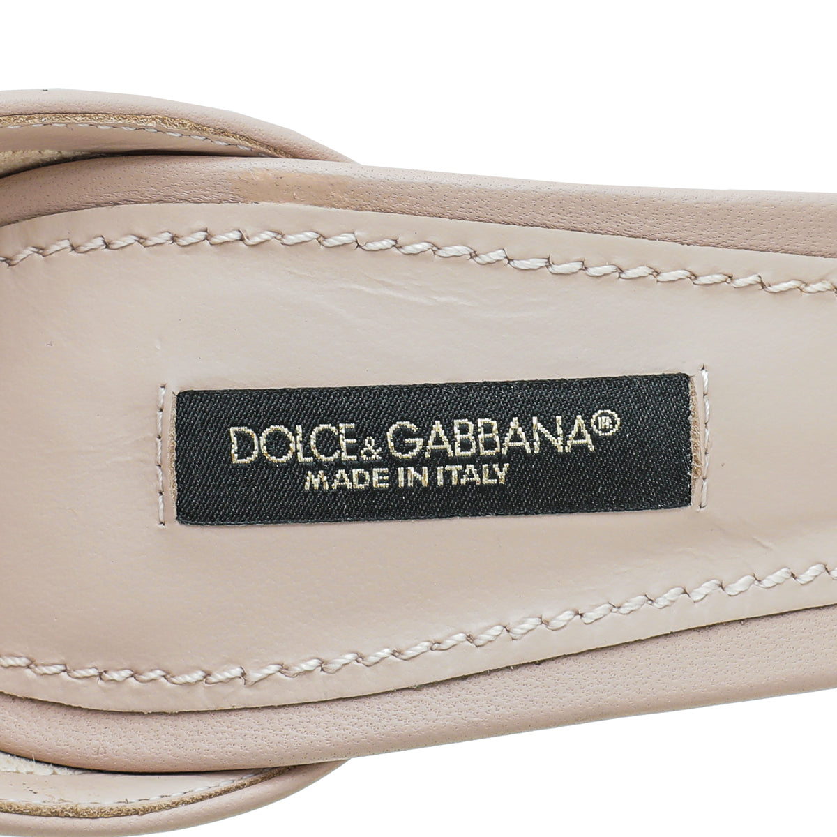 Dolce & Gabbana Light Pink DG Baroque Heel Nappa Sandal 37