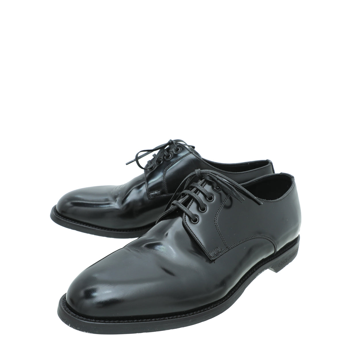 Dolce & Gabbana Black Derby Oxford Shoes 7.5-Dolce & Gabbana-THE CLOSET