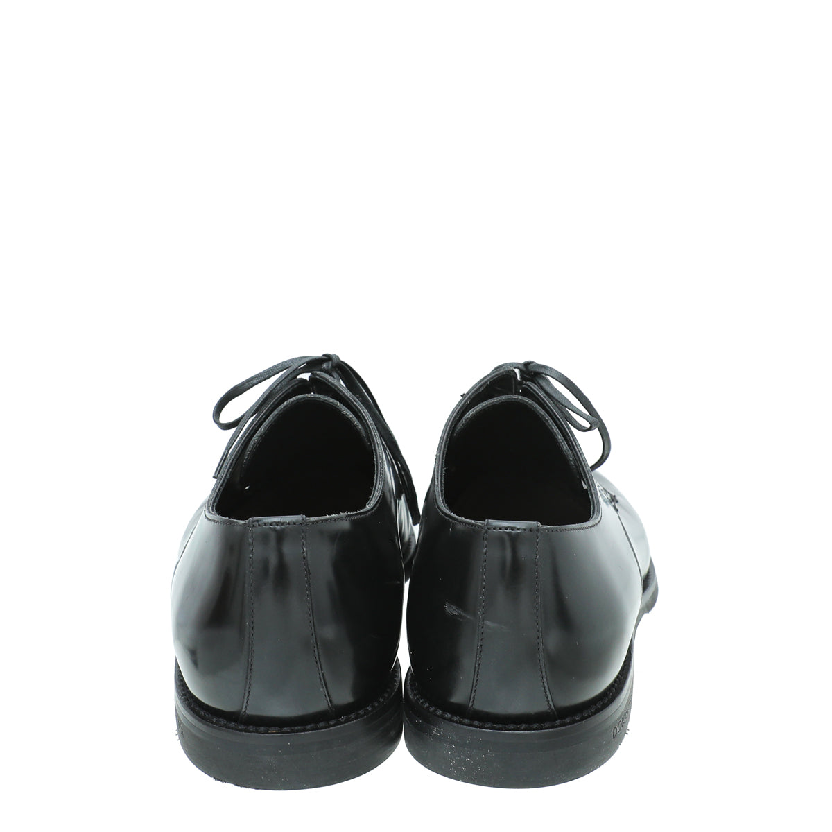 Dolce & Gabbana Black Derby Oxford Shoes 7.5-Dolce & Gabbana-THE CLOSET