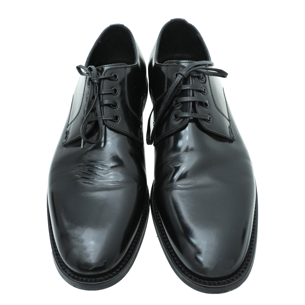 Dolce & Gabbana Black Derby Oxford Shoes 7.5-Dolce & Gabbana-THE CLOSET