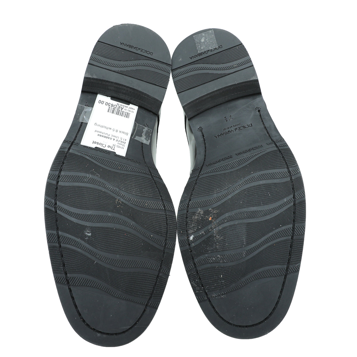 Dolce & Gabbana Black Derby Oxford Shoes 7.5-Dolce & Gabbana-THE CLOSET