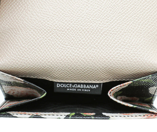 Dolce & Gabbana Multicolor DG Floral Print Small French Wallet