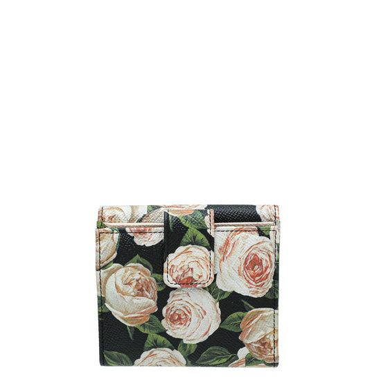 Dolce & Gabbana Multicolor DG Floral Print Small French Wallet