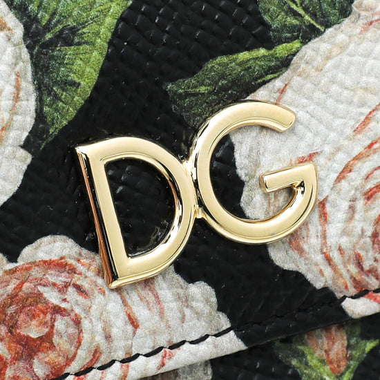 Dolce & Gabbana Multicolor DG Floral Print Small French Wallet