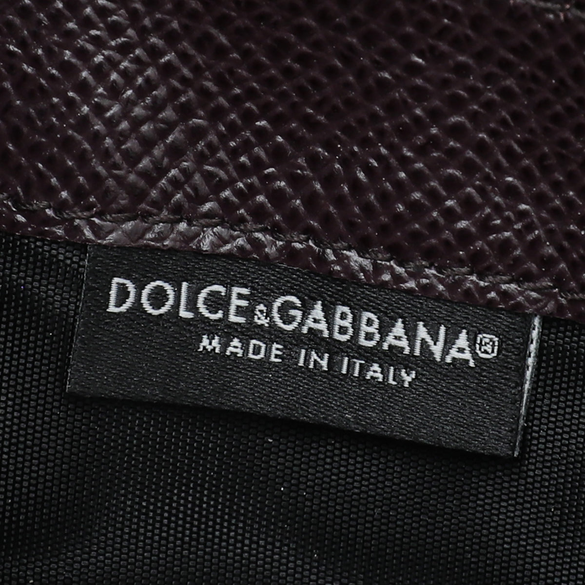 Dolce & Gabbana Burgundy Dauphine Sicily Zip Around Wallet